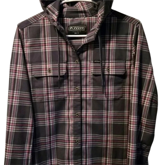 KLIM - Ginny Mountain Midweight Stretch Flannel Hoodie Womens SM/P - Picture 1 of 10